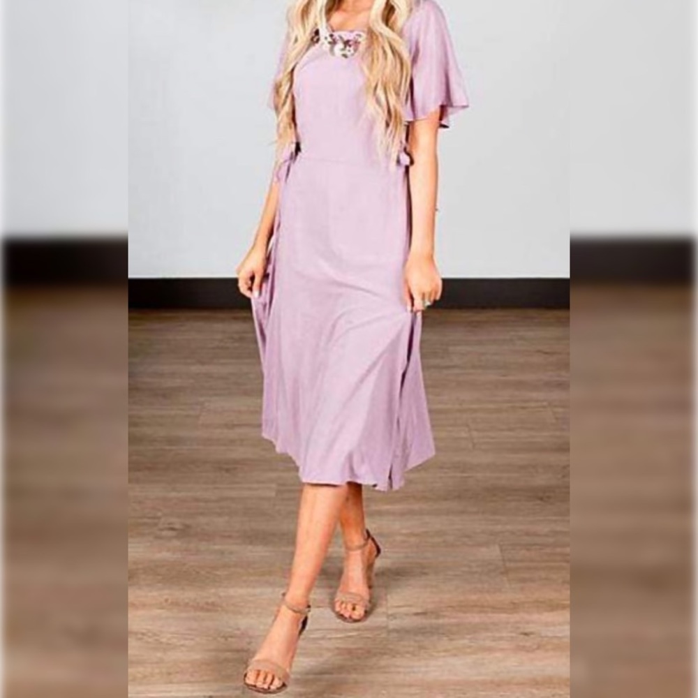 Sweet Salt women’s size small mauve purple “Lacey Dress” A-line - Picture 3 of 10